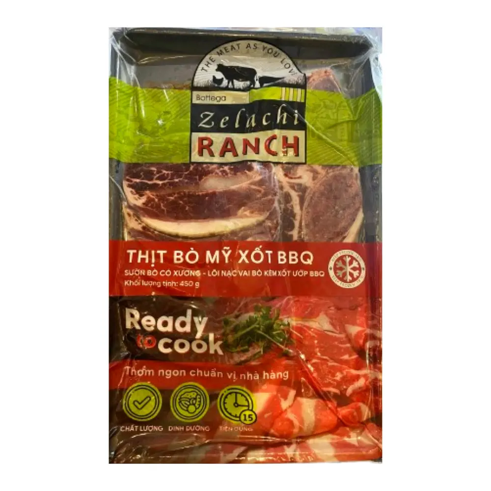 Combo Thịt Bò Mỹ Sốt BBQ, Barbeque Beef Combo (450g) - BOTTEGA ZELACHI